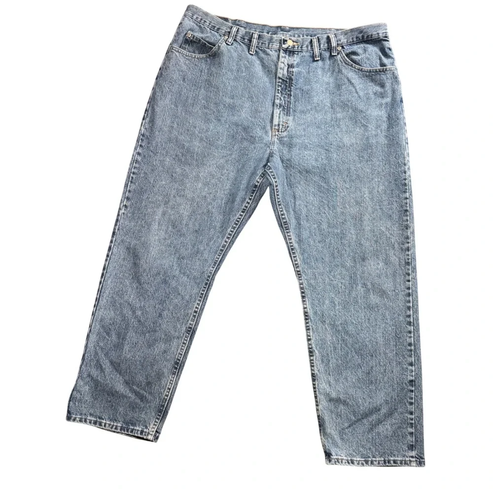Wrangler Mens Western Workwear Cowboy Rodeo Ranch Jeans‎ 44x30 Relaxed Fit Denim